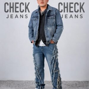 pantalon mom con cortes